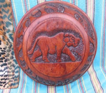 Carved Teak Wood Bowl, Malawi
