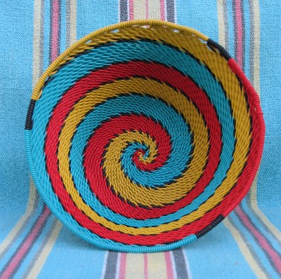 Handmade Recycled Telephone Wire Basket