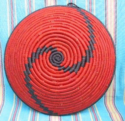 Ugandan Hand Woven Raffia Basket