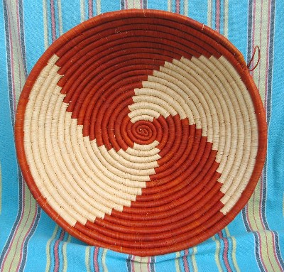 Ugandan Hand Woven Raffia Basket