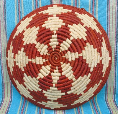 Ugandan Hand Woven Raffia Basket
