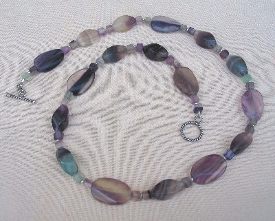 Fluorite and Sterling Silver Necklace