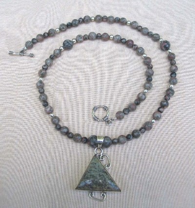 Fossil Jasper and Sterling Silver