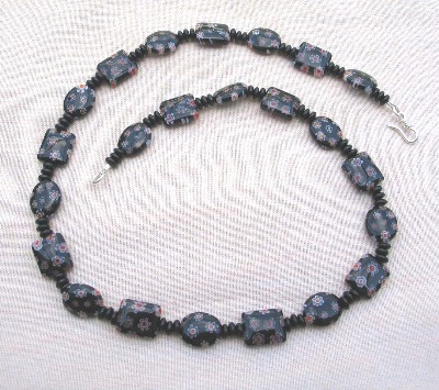 Millefiore Lampwork and Czech Glass Necklace