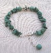 African Jade and Sterling Silver Bracelet