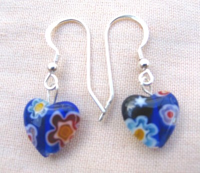 Millefiore Lampwork and Sterling Silver