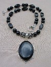 Black Onyx and Sterling Silver Necklace