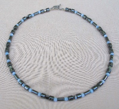 Hematine and Cat's Eye Necklace