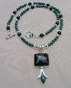 Malachite, Black Onyx and Sterling Silver 