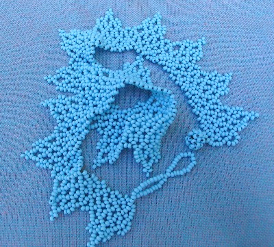 Zulu Hand Beaded Leaf Necklace