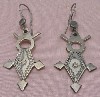 Tuareg Silver Cross of Agadez Earrings - Niger