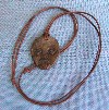Carved Serpentine Mask Pendant