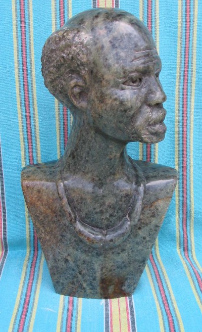 Shona Green Serpentine Village Elder Sculpture