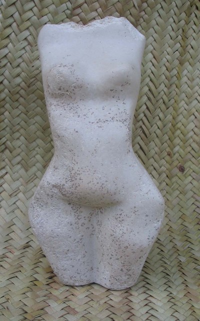 Gallery Shona White Opalstone "Torso" Sculpture