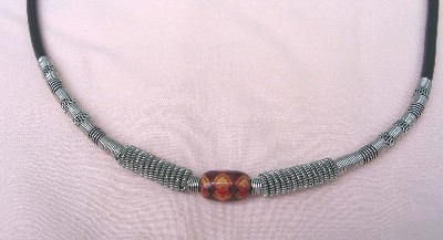 Handmade Malawi Silver Wire Necklace
