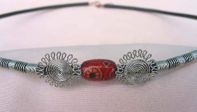 Handmade Malawi Silver Wire Necklace
